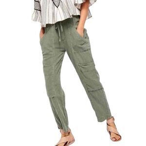 Free People Olive Cargo Pants
